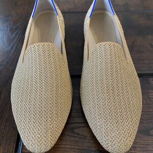 Rothy's Gold Shimmer Almond Loafer